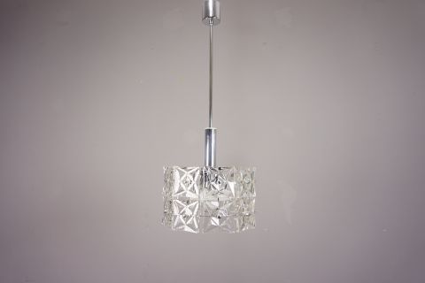 Kinkeldey Glas Kristall Leuchter Mid Century