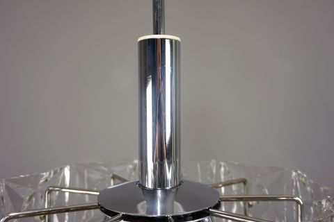 Kinkeldey Glas Kristall Leuchter Mid Century