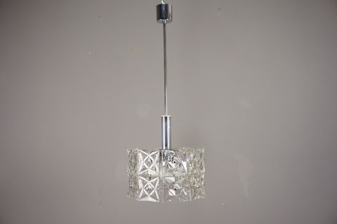 Kinkeldey Glas Kristall Leuchter Mid Century