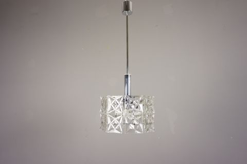 Kinkeldey Glas Kristall Leuchter Mid Century