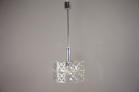 Kinkeldey Glas Kristall Leuchter Mid Century