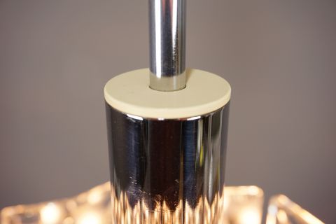 Kinkeldey Glas Kristall Leuchter Mid Century