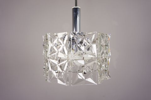 Kinkeldey Glas Kristall Leuchter Mid Century