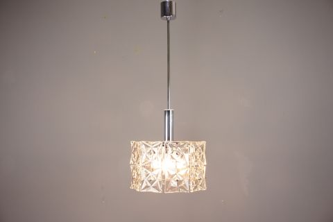 Kinkeldey Glas Kristall Leuchter Mid Century