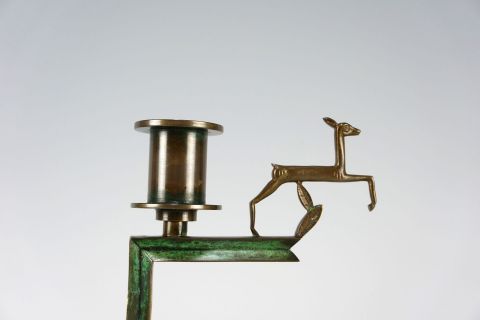 Chandelier Bronze Nils Fougstedt Art Deco