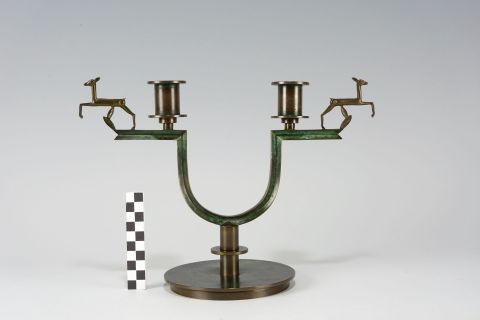 Leuchter Bronze Nils Fougstedt Art Deco
