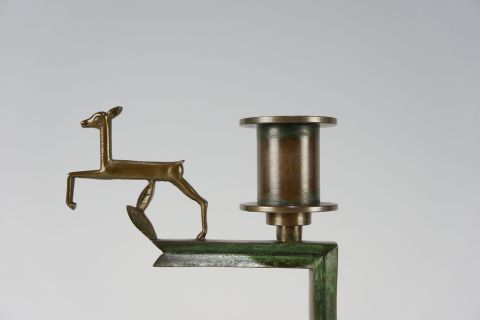 Chandelier Bronze Nils Fougstedt Art Deco