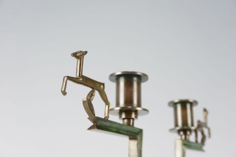 Chandelier Bronze Nils Fougstedt Art Deco