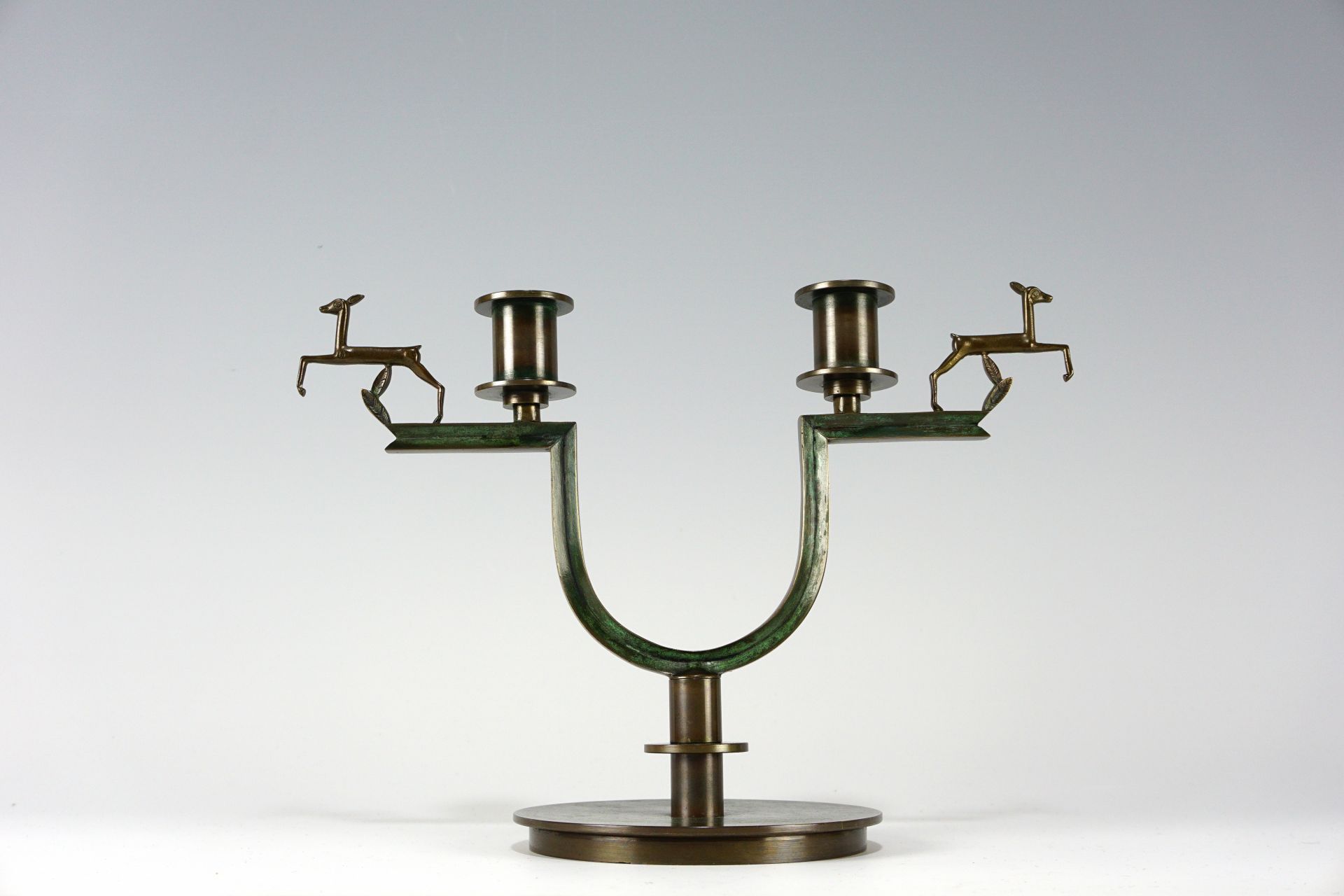 Leuchter Bronze Nils Fougstedt Art Deco