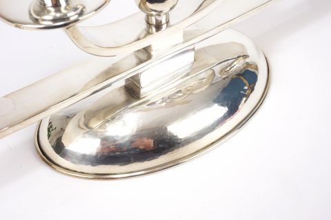 Silver Chandelier - Modernist Art Deco