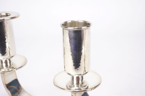 Silver Chandelier - Modernist Art Deco