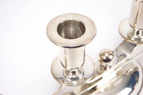 Silver Chandelier - Modernist Art Deco