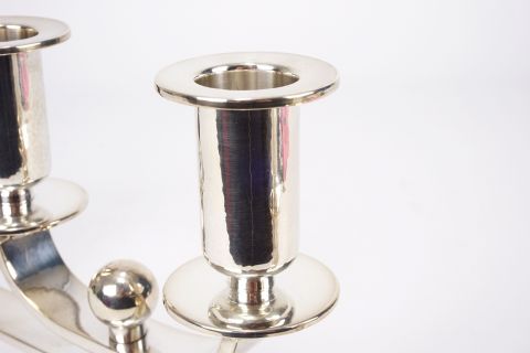 Silver Chandelier - Modernist Art Deco