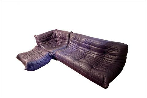 Ligne Roset Togo Sofa Set Leather