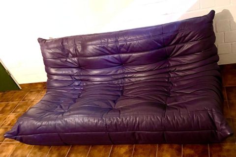 Ligne Roset Togo Sofa Set Leather