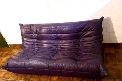 Ligne Roset Togo Sofa Set Leather
