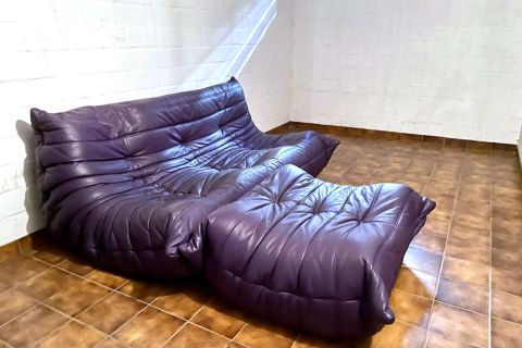 Ligne Roset Togo Sofa Set Leather