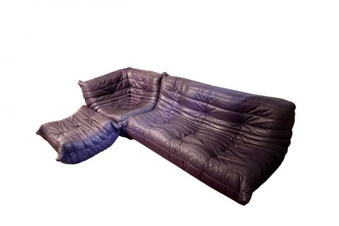 Ligne Roset Togo Sofa Set Leather