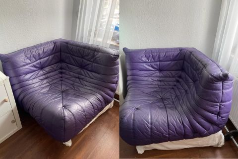 Ligne Roset Togo Sofa Set Leather