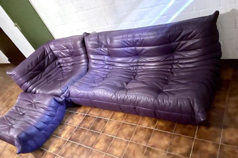 Ligne Roset Togo Sofa Set Leather