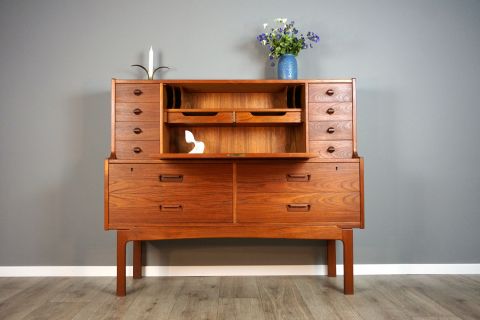 Mid Century Arne Wahl Teak Secretary
