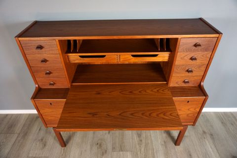 Mid Century Arne Wahl Teak Secretary