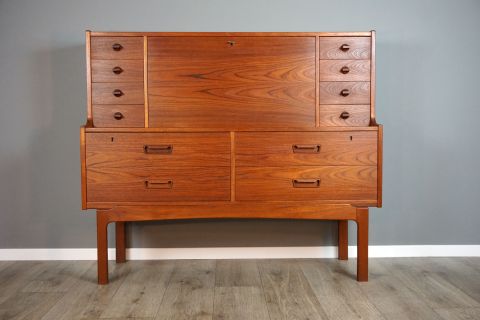 Mid Century Arne Wahl Teak Secretary
