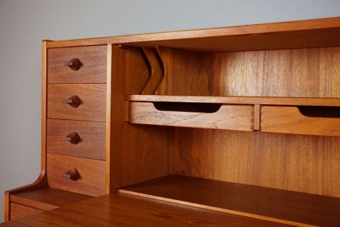 Mid Century Arne Wahl Teak Secretary