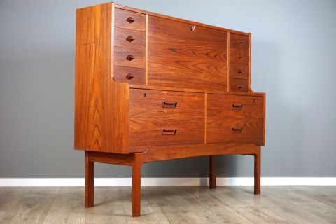 Mid Century Arne Wahl Teak Secretary