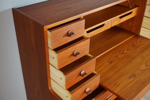 Mid Century Arne Wahl Teak Secretary