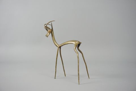 Mid Century Bronce Antilope
