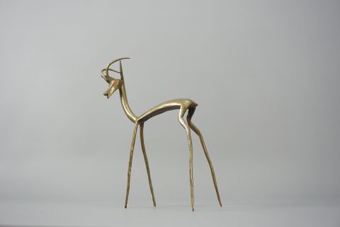 Mid Century Bronce Antilope