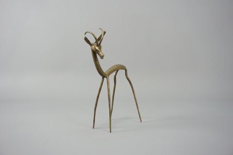 Mid Century Bronce Antilope