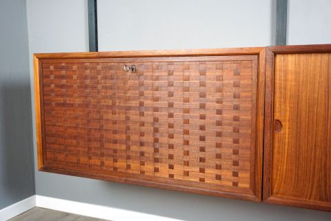 Mid Century Teak Shelf Cado
