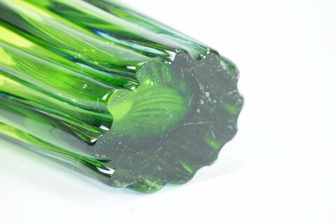 Sommerso a coste glass Vase