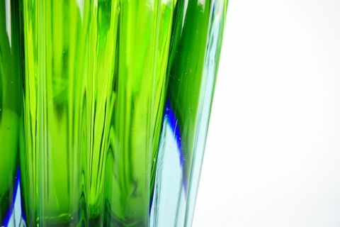Sommerso a coste glass Vase