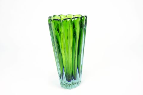 Sommerso a coste glass Vase