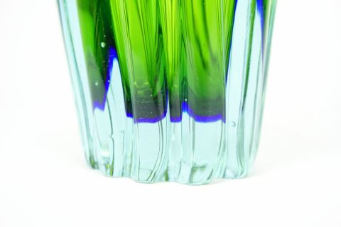 Sommerso a coste glass Vase