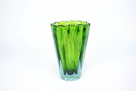 Sommerso a coste glass Vase