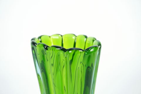 Sommerso a coste glass Vase