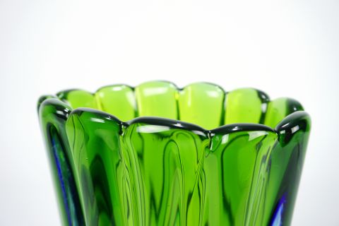 Sommerso a coste Glas Vase
