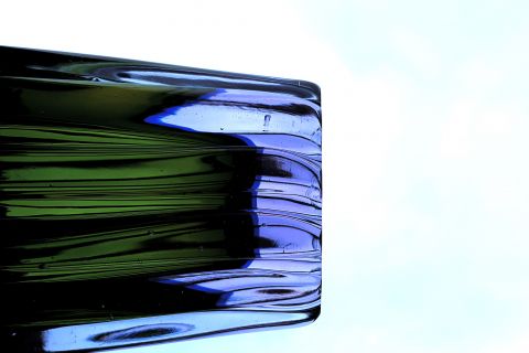 Sommerso a coste glass Vase