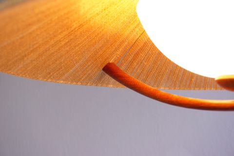Temde Teak Sisal Deckenleuchte