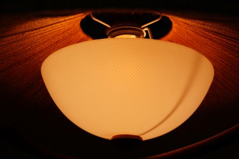Temde Teak Sisal Deckenleuchte