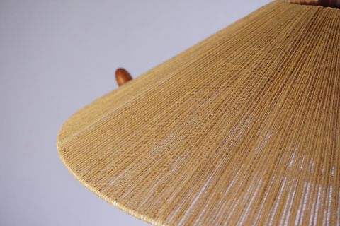 Temde Teak Sisal Deckenleuchte