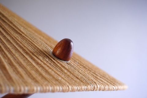 Temde Teak Sisal Deckenleuchte
