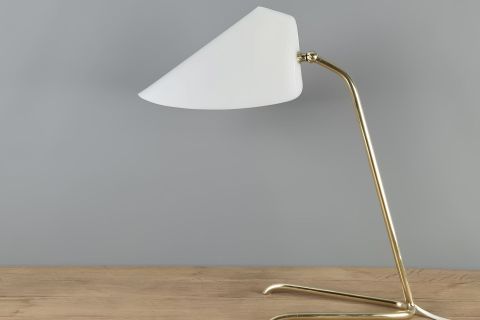 Mid Century brass acrylic tablelamp
