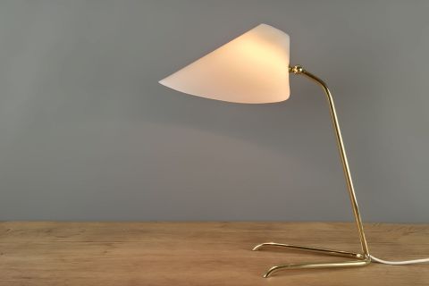 Tischlampe Messing Acrylglas 1950/60