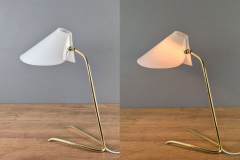 Mid Century brass acrylic tablelamp