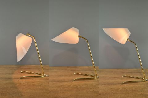 Mid Century brass acrylic tablelamp
